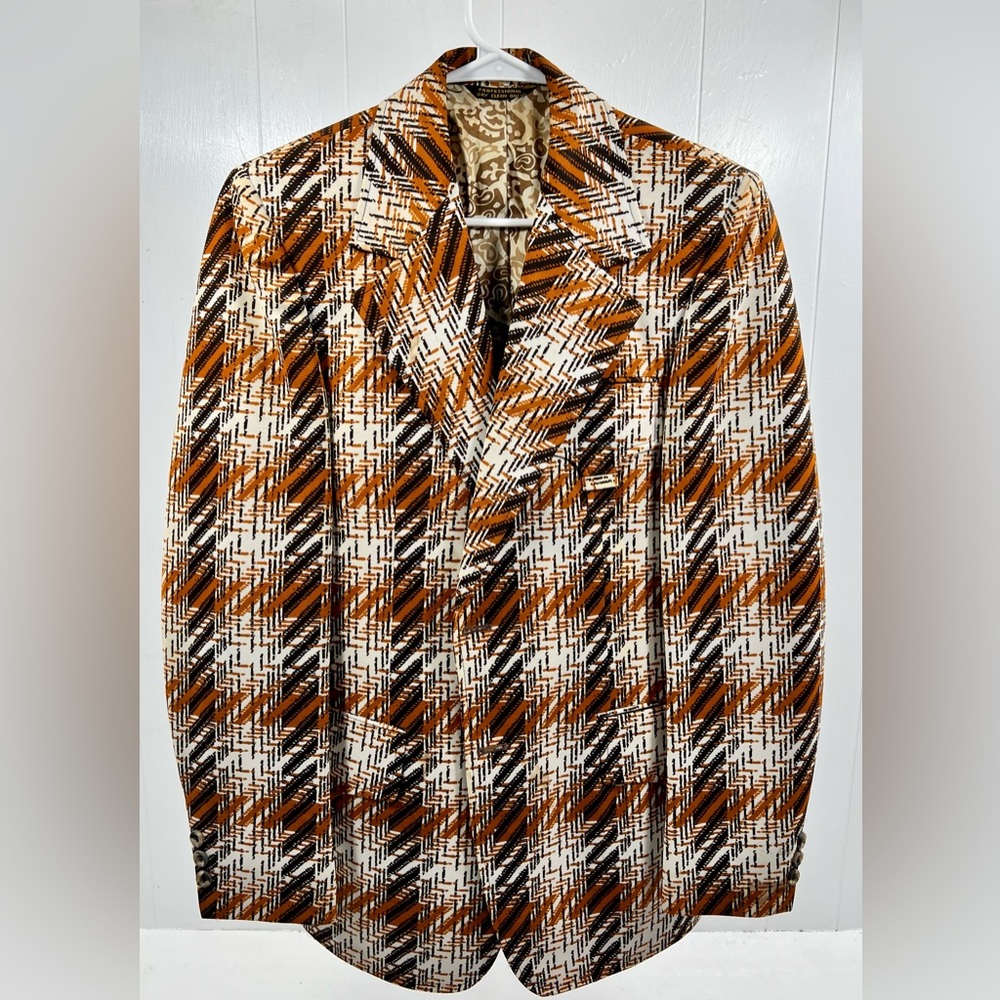 Vintage Orange & Brown Plaid Blazer Size Medium/40?